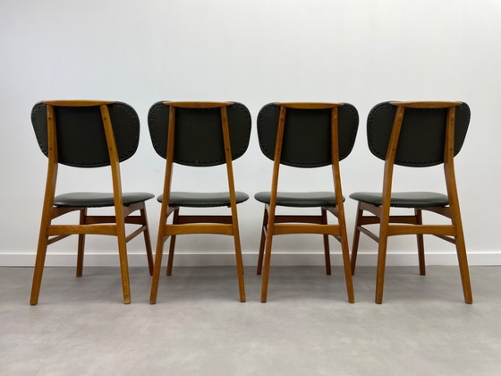 Image 1 of Set of 4 vintage 1960s teak chairs