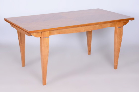 Restored Art Deco Folding Table, by J. Leleu, Oak, Spruce, France, 1920s – Dining tables, Metal, Wood (photo 18 of 18)