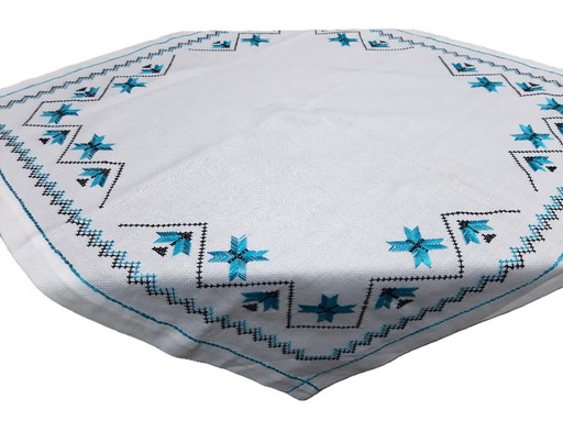 Vintage Hand Embroidered Tablecloth 72 x 68 cm