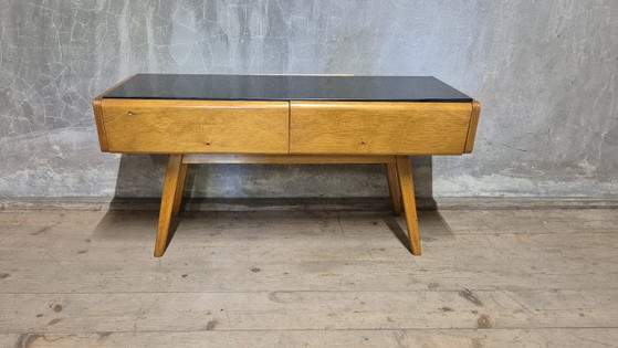 Vintage Mid-Century Sideboard / TV Cabinet, Oak, Czechoslovakia, 34 x 85 x 40 cm – Wood (photo 5 of 9)