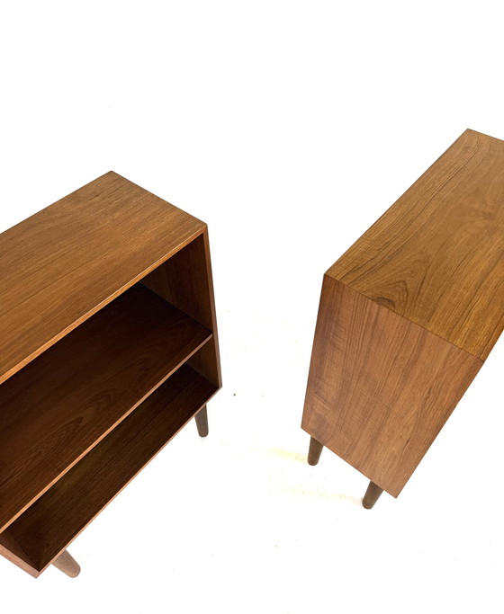 Image 1 of Set van 2 vintage Deense boekenkasten/nachtkastjes ‘60