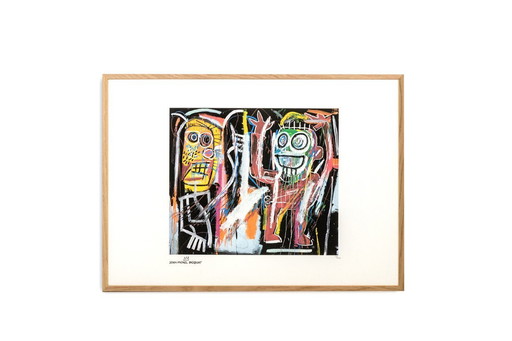 Jean-Michel Basquiat. Nummerierter Farbsiebdruck. 1990er Jahre.