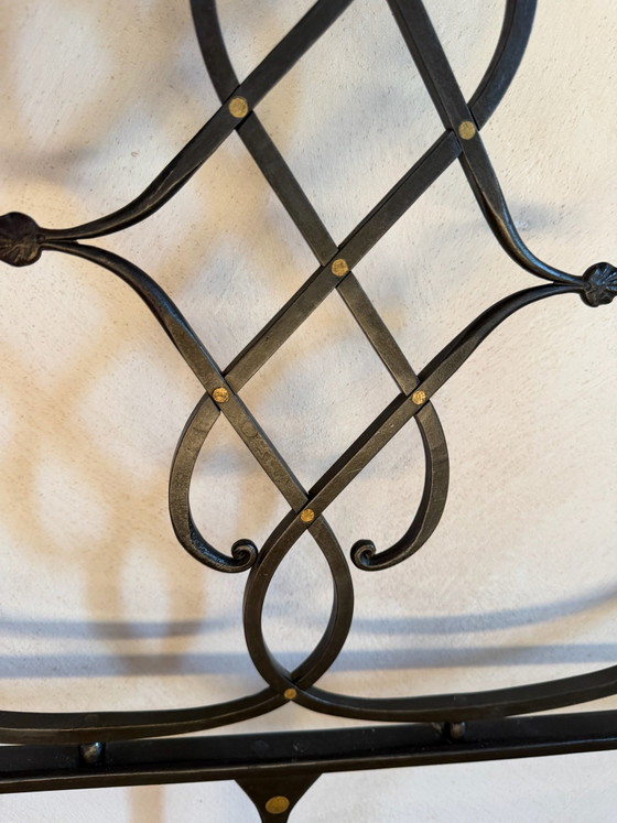 Letto matrimoniale Caporali Arco, Ferro Soffiato, con rete a doghe, Letti matrimoniali, Grigio (foto 6 di 15)