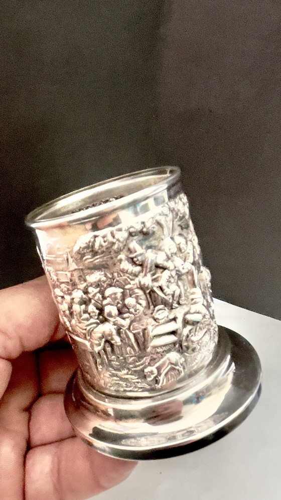 Image 1 of Porta cucchiaio H. Hooijkaas placcato argento. HH90