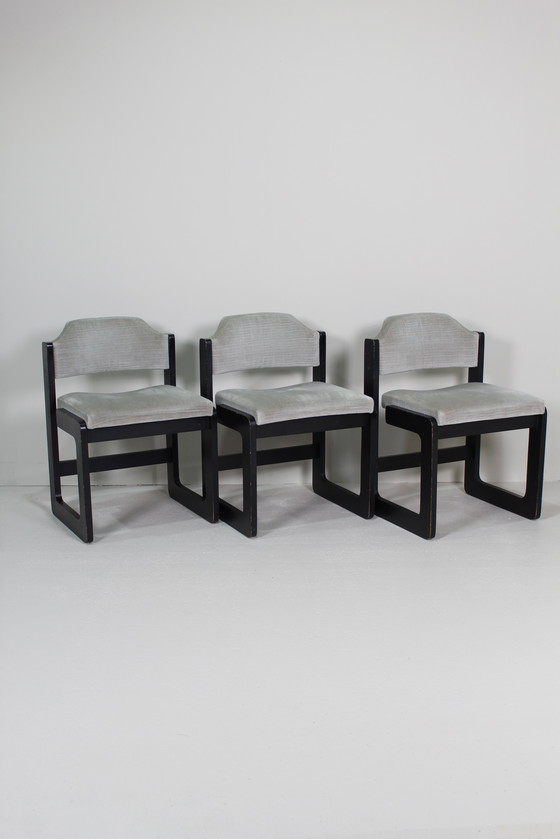 Image 1 of 6X Vintage Dining Chairs - Brutalist 1970s