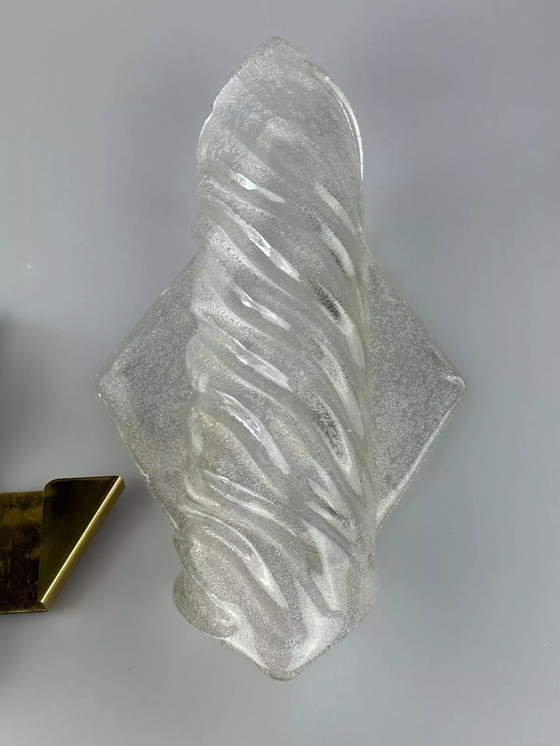 Image 1 of Lampada da parete XL anni '60 e '70 Applique da parete Kaiser Leuchten Ottone Vetro Space Age