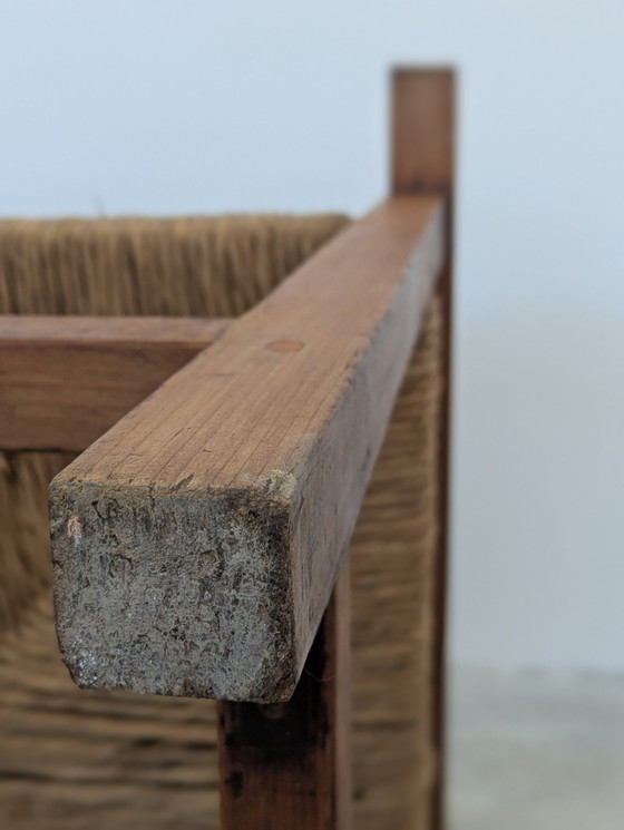 Image 1 of  4 Fauteuil - Hout, Stro, AWARD WINNING INDUSTRIE MALACCA WORKS