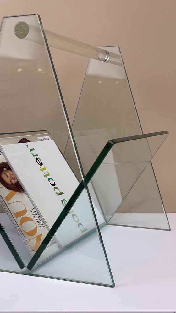 Image 1 of Vintage glass design magazine holder Helderr Adele reading rack