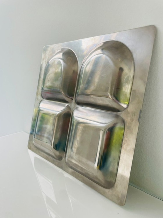 Image 1 of Stainless steel bowl with compartments – space age minimalism