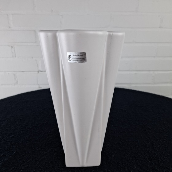 Image 1 of Vintage vaas Flora keramiek wit Jeroen Bechtold