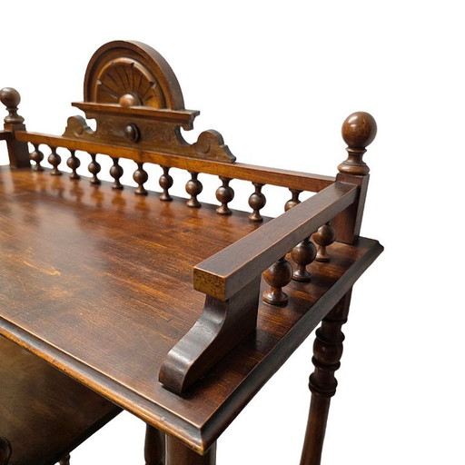 Antique walnut tiered furniture, from around 1900