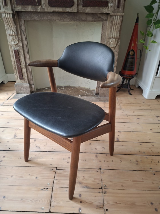 Ensemble de 4 chaises en corne de vache, style années 60 – humelfa, Chaises de salle à manger, Skai, Wood (photo 4 of 15)