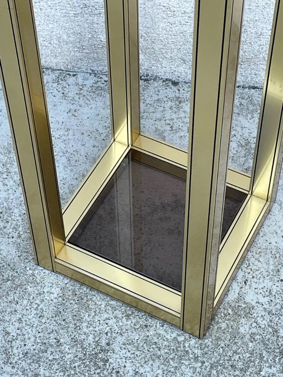 Image 1 of modern vintage gold-plated console table