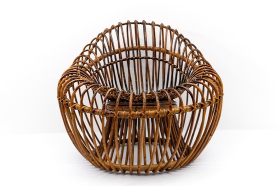 Image 1 of Fauteuil van rotan en bamboe van Janine Abraham & Dirk Jan Rol, jaren 50