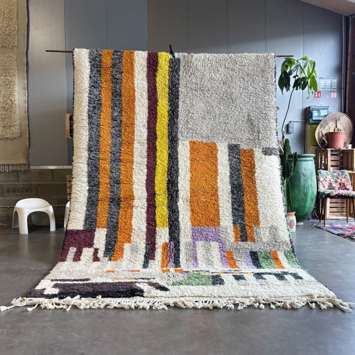 Marokkanisch Modern Abstrakt Orange Wollteppich
