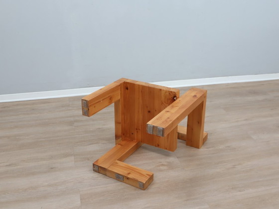 Image 1 of Silla Steltman de madera de alerce de la década de 1980 de Gerrit Rietveld