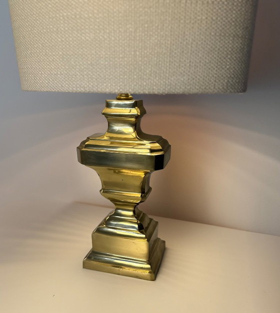 Image 1 of Set of 2 brass 1950s Italian table lamps
