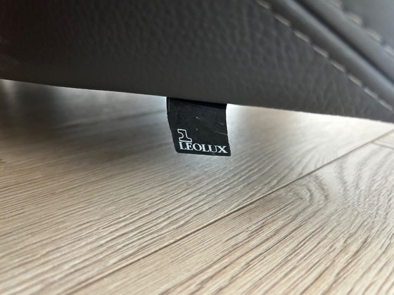 Image 1 of Poltrona Leolux Dolcinea – Pelle grigio scuro | Design di Jan Armgardt