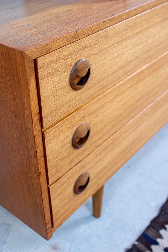 Image 1 of Vintage teak sideboard, chest of drawers, lowboard, Danish 1960s