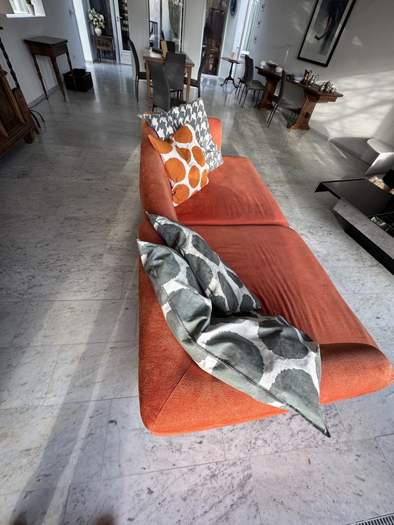 Image 1 of Divano di design arancione Edra con cuscini