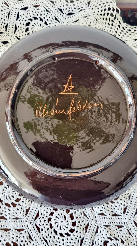 Image 1 of Vintage Swiss Arnold Zanher Ceramic Plate Set of 4