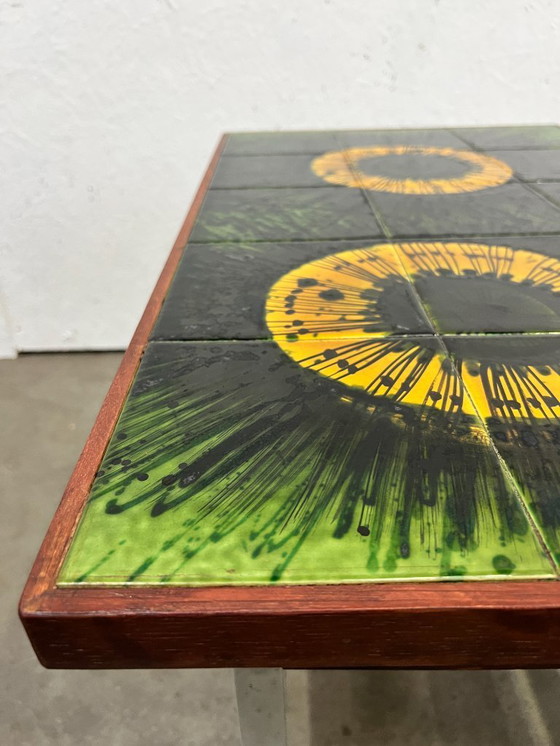 Image 1 of Tavolino da caffè vintage, piano in ceramica, Belgio anni '60