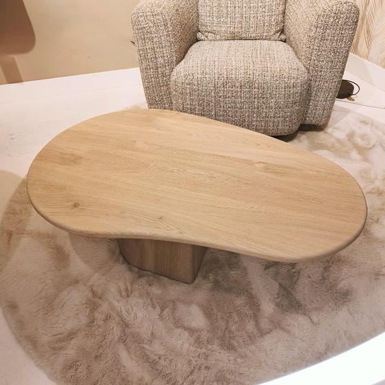 Image 1 of Organic coffee table | column leg | solid oak
