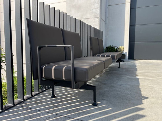 Image 1 of Vitra soft wait lederen bank 