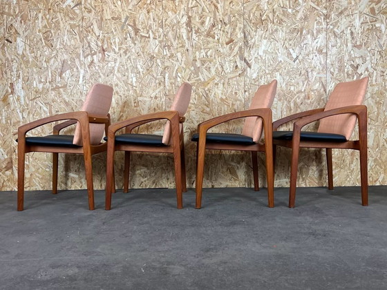Image 1 of 4x sedia da pranzo in teak anni &#39;60 e &#39;70 Henning Kjaernulf Korup Stolefabric mod. 23
