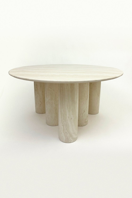 Image 1 of 🏛️ Icône du design : L'extraordinaire table à manger « Il Colonnato » de Mario Bellini pour Cassina (1977)