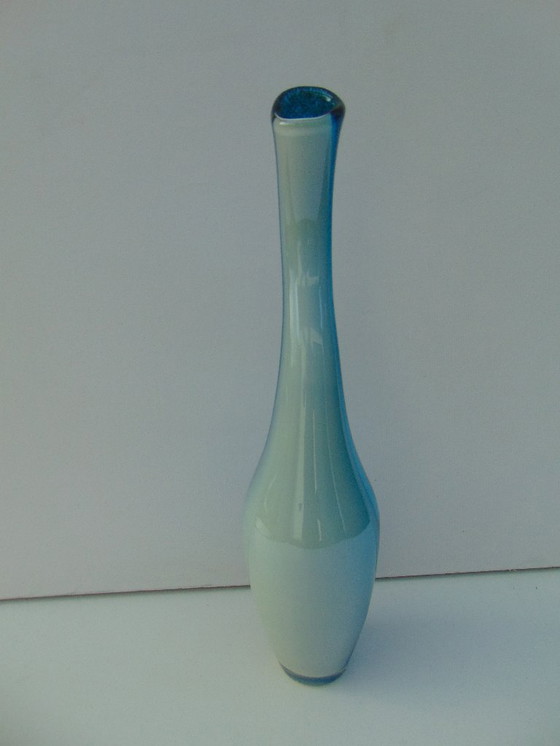 Image 1 of Vaso in blu, bianco e oro