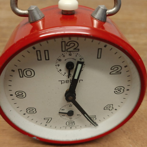 Vintage Peter wekker – rood – Made in Germany