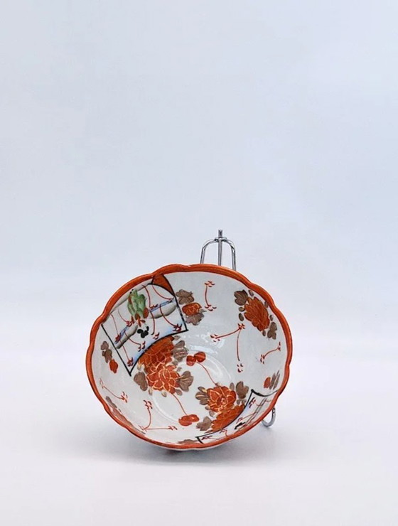 Image 1 of Service à thé Kutani japonais ancien du XXe siècle – Porcelaine peinte à la main