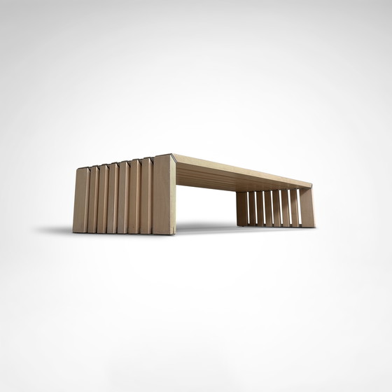 Image 1 of Banc Passe Partout en frêne à lattes par Walter Antonis pour Arspect 1970