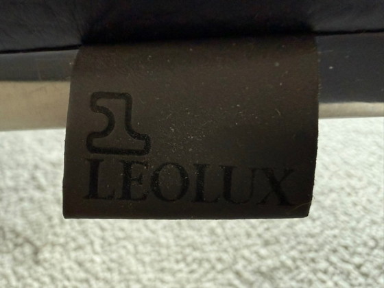 Image 1 of Leolux Felizia low 2-seater, leather, blue, as good as new.