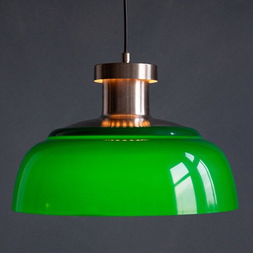Groene KD7 Hanglamp door Pier Giacomo en Achille Castiglioni voor Kartell