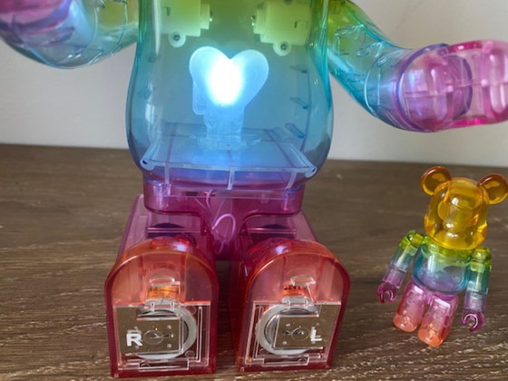 Image 1 of Bearbrick Emotionally Unavailable Gradient 400% + 100% Sold Out Medicom