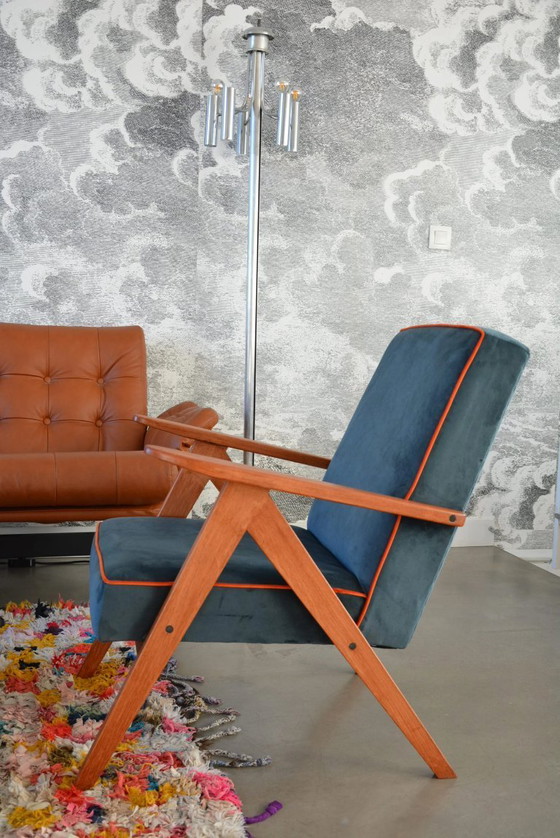 Image 1 of KOMPAS fauteuil, petrolblauw
