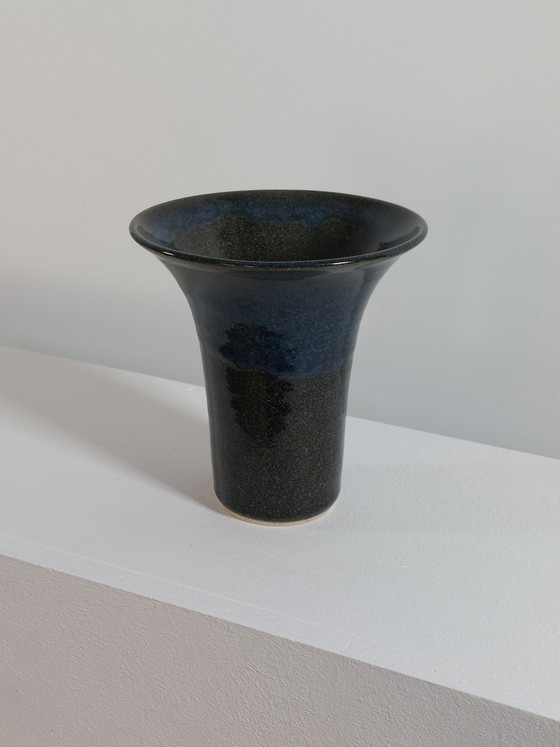 Image 1 of Vintage mid-century signed artist ceramic vase