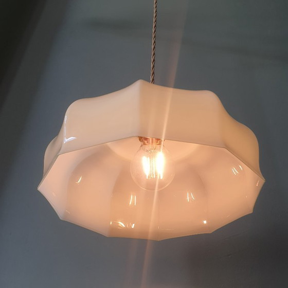 Vintage Franse Hanglamp - Pastel Groen Opaline Glas – Hanglampen (photo 16 of 16)