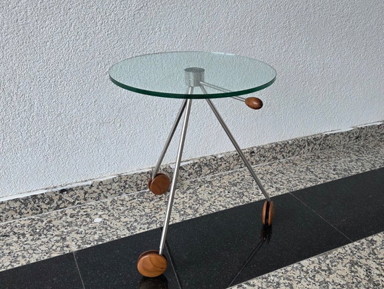 Image 1 of Iconische Postmoderne Driepoot Trolley / Bijzettafel (Jaren '90)
