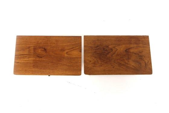 Image 1 of Set aus 2 Teakholz-Wandregalen, Schweden, 1950