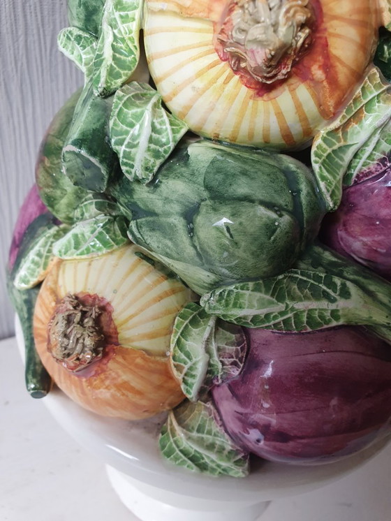 Image 1 of Spanish ceramic vegetable tower 37 cm
