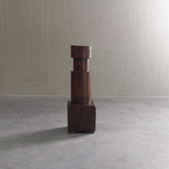 Pedestal escultural de madera maciza – Objetos decorativos, Wood (photo 10 of 16)