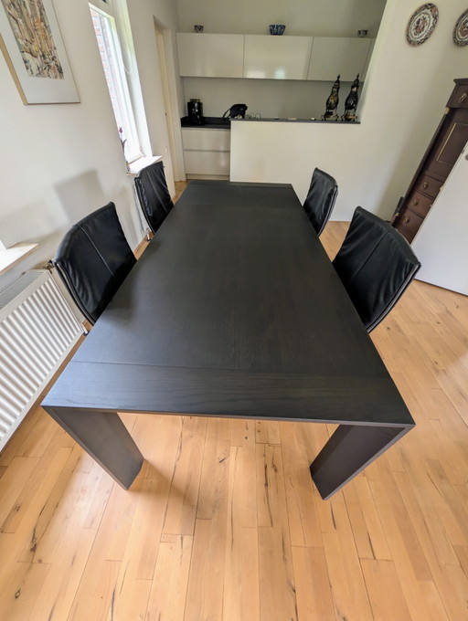 Table Arco + 4 chaises Montis assorties – eetkamerset, Wood (photo 2 of 14)