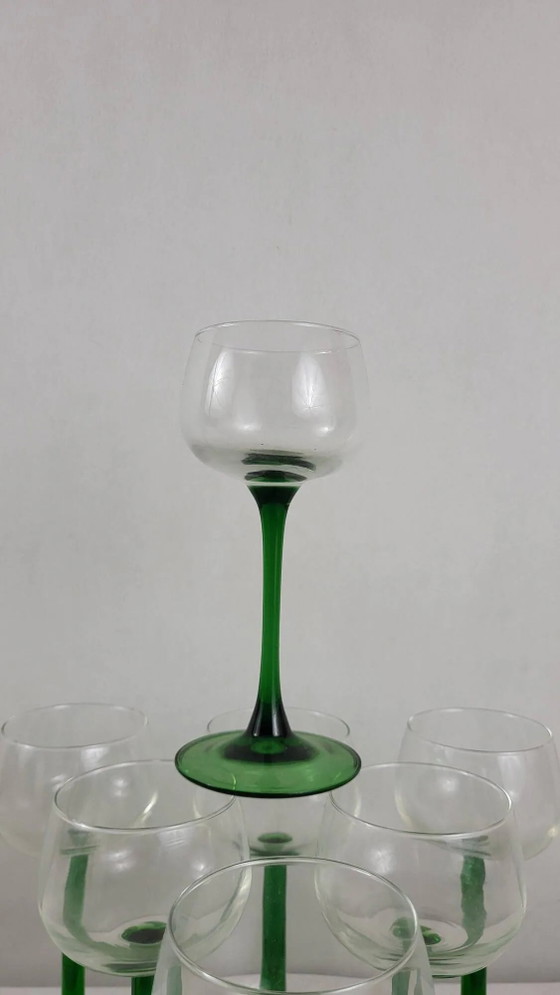 6 Alsace balloon wine glasses – Glass & Decanter, Crystal, Vintage (photo 2 of 7)