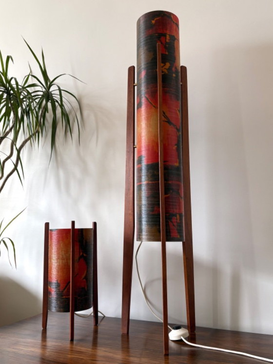 Image 1 of Magnifique et rare ensemble de lampes fusée des années 50/60