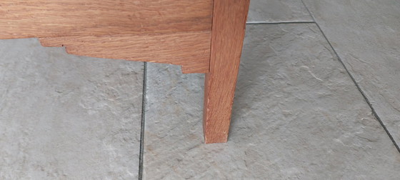 Image 1 of Magnifique meuble à thé ancien en verre taillé