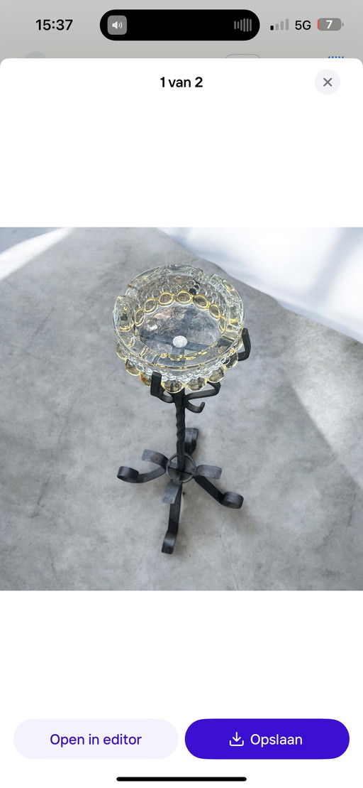 Mid-Century Modern Art Deco Stil Vintage Walther Glas Antik-Stil