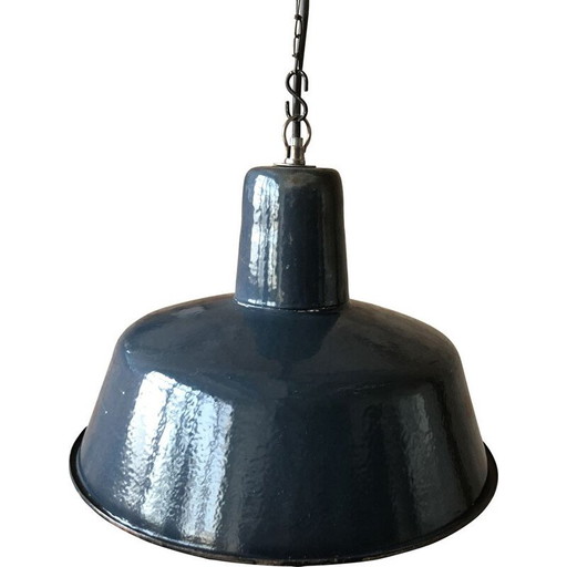 Vintage industriële fabriek hanglamp, 1960